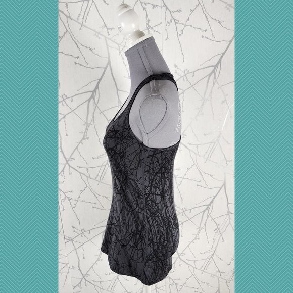 Lululemon Abstract Doodle Scribble Printed Luon Cool Racerback Tank - Picture 3 of 3